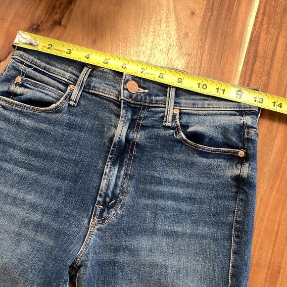 MOTHER DENIM/ The Stunner Zip Ankle Step Fray/ Walking On Coals/ Stretch Denim - Picture 13 of 16